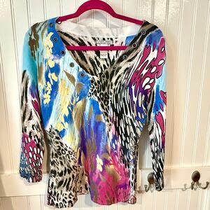 Alberto Makali Vintage Sparkly Top Size Medium